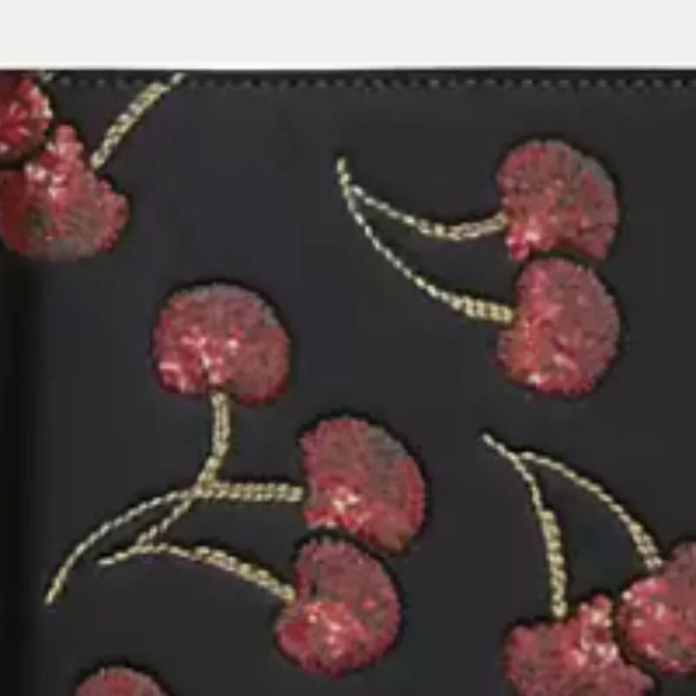 Pencil Case In Signature Canvas With Cherry Print